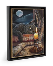 Cat Is Lying Floating Framed Canvas Prints Black tile