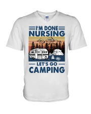 I'm Done Nursing Let's Go Camping V-Neck T-Shirt tile