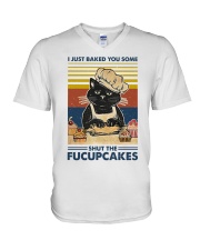 I Just Baked You Some Shut The Fucupcakes V-Neck T-Shirt tile