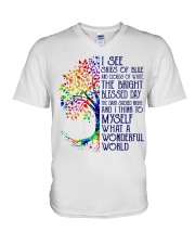 I See Skies Of Blue V-Neck T-Shirt tile