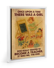 A Girl Who Really Wanted To Become A Teacher Floating Framed Canvas Prints White tile