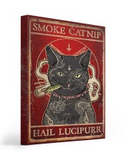 Smoke Catnip Hail Lucipurr 16x20 Gallery Wrapped Canvas Prints front
