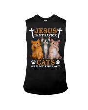 Cats Are My Therapy Sleeveless Tee tile