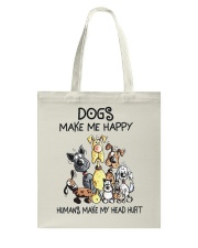 Dogs Make Me Happy Tote Bag tile