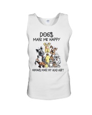 Dogs Make Me Happy Unisex Tank tile