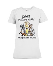 Dogs Make Me Happy Premium Fit Ladies Tee tile