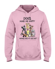 Dogs Make Me Happy Hooded Sweatshirt front