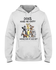 Dogs Make Me Happy Hooded Sweatshirt tile