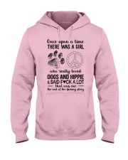 A Girl Really Loved Dogs And Hippie Hooded Sweatshirt front