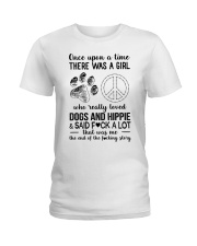 A Girl Really Loved Dogs And Hippie Ladies T-Shirt tile
