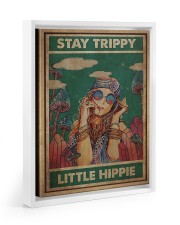 Stay Trippy Little Hippie Floating Framed Canvas Prints White tile