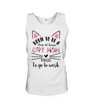 Born To Be A Cat Mom Unisex Tank tile