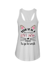 Born To Be A Cat Mom Ladies Flowy Tank tile