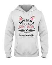Born To Be A Cat Mom Hooded Sweatshirt tile