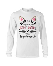Born To Be A Cat Mom Long Sleeve Tee tile