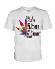 Im a joker im a smoker V-Neck T-Shirt tile