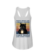 That's What I Do I Drink Coffee I Hate People Ladies Flowy Tank tile