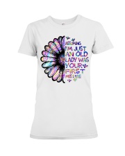 I'm Just An Old Lady Premium Fit Ladies Tee tile