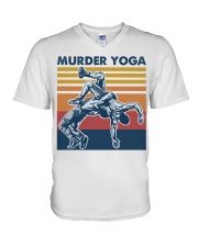 Murder Yoga V-Neck T-Shirt tile