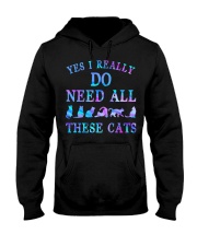 Yes I Really Do Need All These Cats Hooded Sweatshirt tile