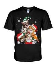 Cat Christmas V-Neck T-Shirt tile