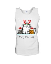 Cats Merry Fluffmas Unisex Tank tile
