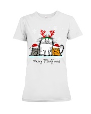 Cats Merry Fluffmas Premium Fit Ladies Tee tile