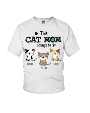 This Cat Mom Belongs To Youth T-Shirt tile