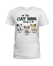 This Cat Mom Belongs To Ladies T-Shirt tile