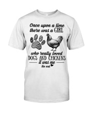 A Girl Who Really Loved Dogs And Chickens Premium Fit Mens Tee tile