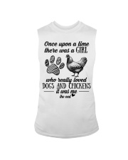 A Girl Who Really Loved Dogs And Chickens Sleeveless Tee tile