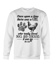 A Girl Who Really Loved Dogs And Chickens Crewneck Sweatshirt tile