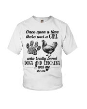 A Girl Who Really Loved Dogs And Chickens Youth T-Shirt tile