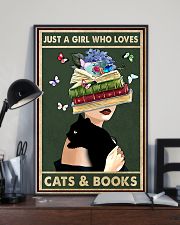 Just A Girl Who Loves Cat And Books 11x17 Poster lifestyle-poster-2