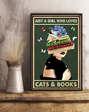 Just A Girl Who Loves Cat And Books 11x17 Poster lifestyle-poster-3