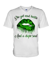 She Got Mad Hustle V-Neck T-Shirt tile