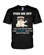Piss Me Off I Will Slap You So Hard V-Neck T-Shirt tile