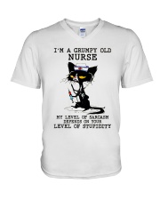 I'm A Grumpy Old Nurse V-Neck T-Shirt tile