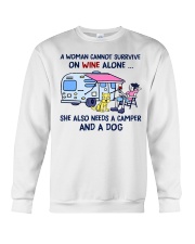She Also Needs A Camper And A Dog Crewneck Sweatshirt tile