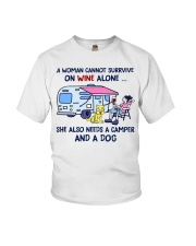 She Also Needs A Camper And A Dog Youth T-Shirt tile