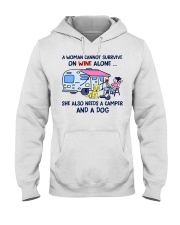She Also Needs A Camper And A Dog Hooded Sweatshirt tile