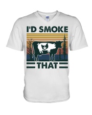 I Would Smoke That V-Neck T-Shirt tile
