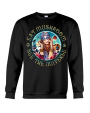 Eat Mushroom See The Universe Crewneck Sweatshirt tile