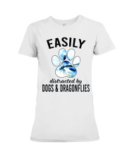 Easily Distracted By Dogs Premium Fit Ladies Tee tile