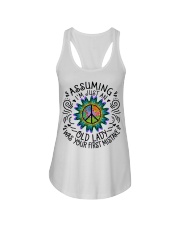 Your First Mistake Ladies Flowy Tank tile