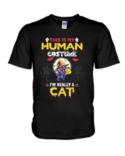This Is Human Costume V-Neck T-Shirt tile