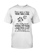 A Girl Really Loved Dogs And Tattoos Classic T-Shirt tile