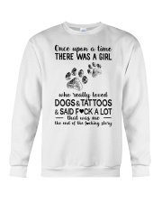 A Girl Really Loved Dogs And Tattoos Crewneck Sweatshirt tile