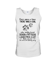 A Girl Really Loved Dogs And Tattoos Unisex Tank tile