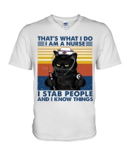 That's What I Do I Am A Nurse I Stab People V-Neck T-Shirt tile